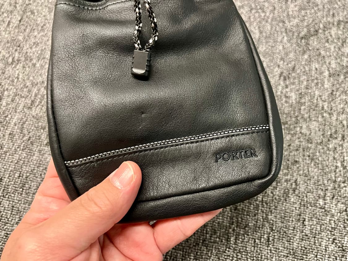 포터 블랙 드로우스트링 파우치 가방 상품이미지2