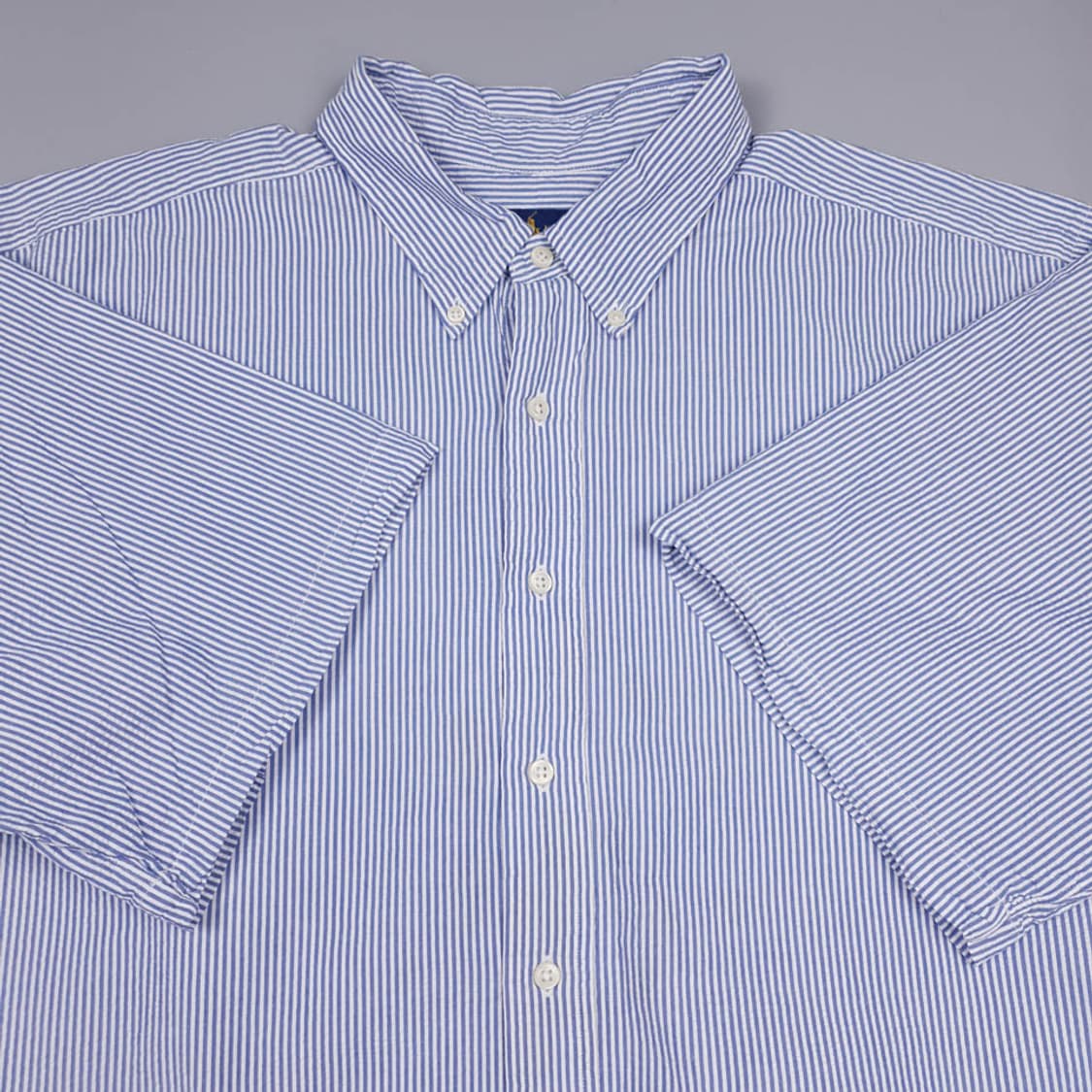 폴로랄프로렌 네이비 스트라이프 핑크포니 씨어써커 반팔  상품이미지3