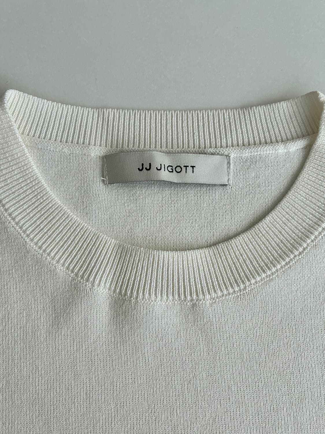 88-160) JJ지고트 반팔 니트 아이보리 상품이미지4