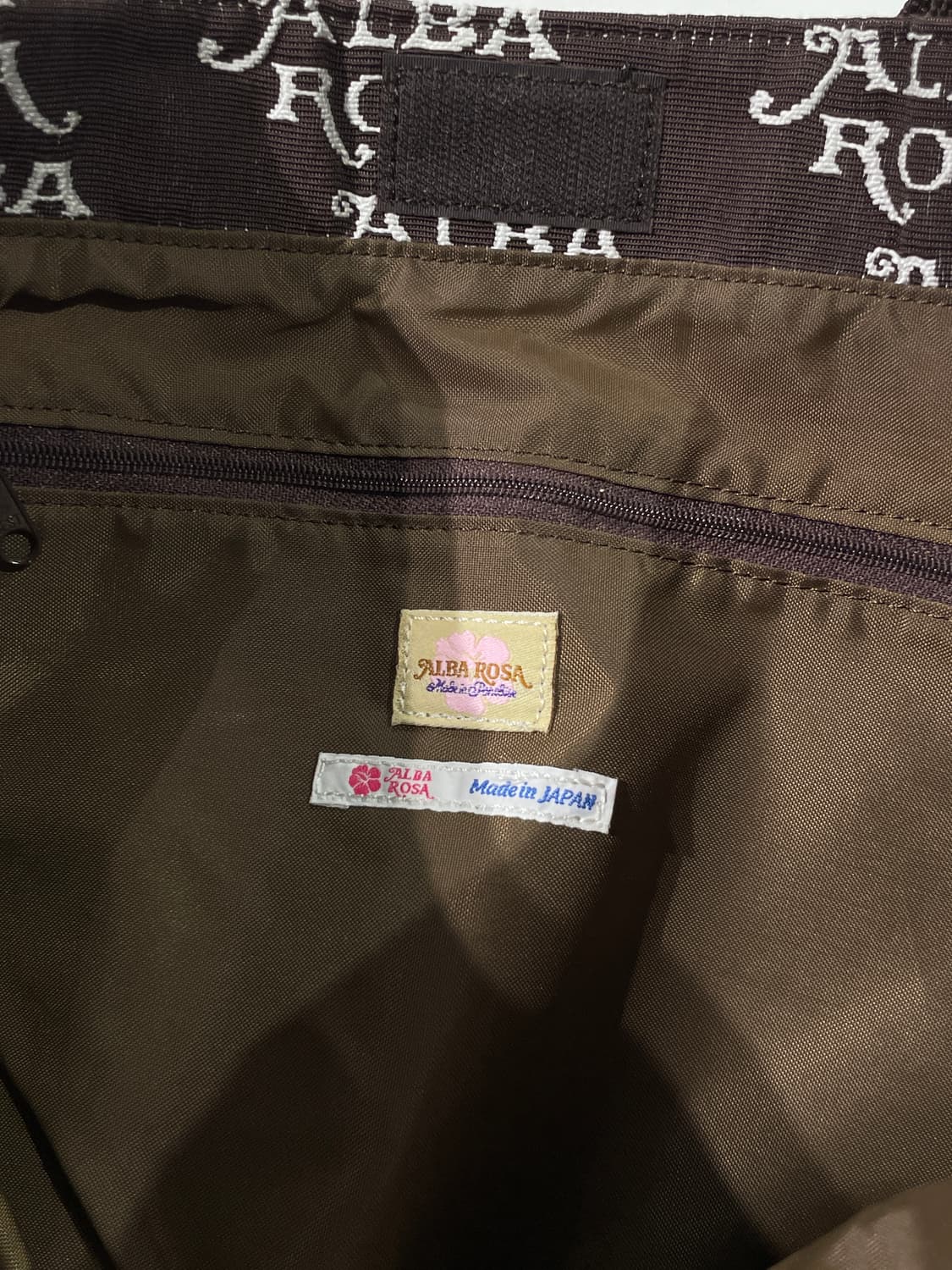 알바로사 재팬 브라운 자카드 캔버스 숄더백 상품이미지7