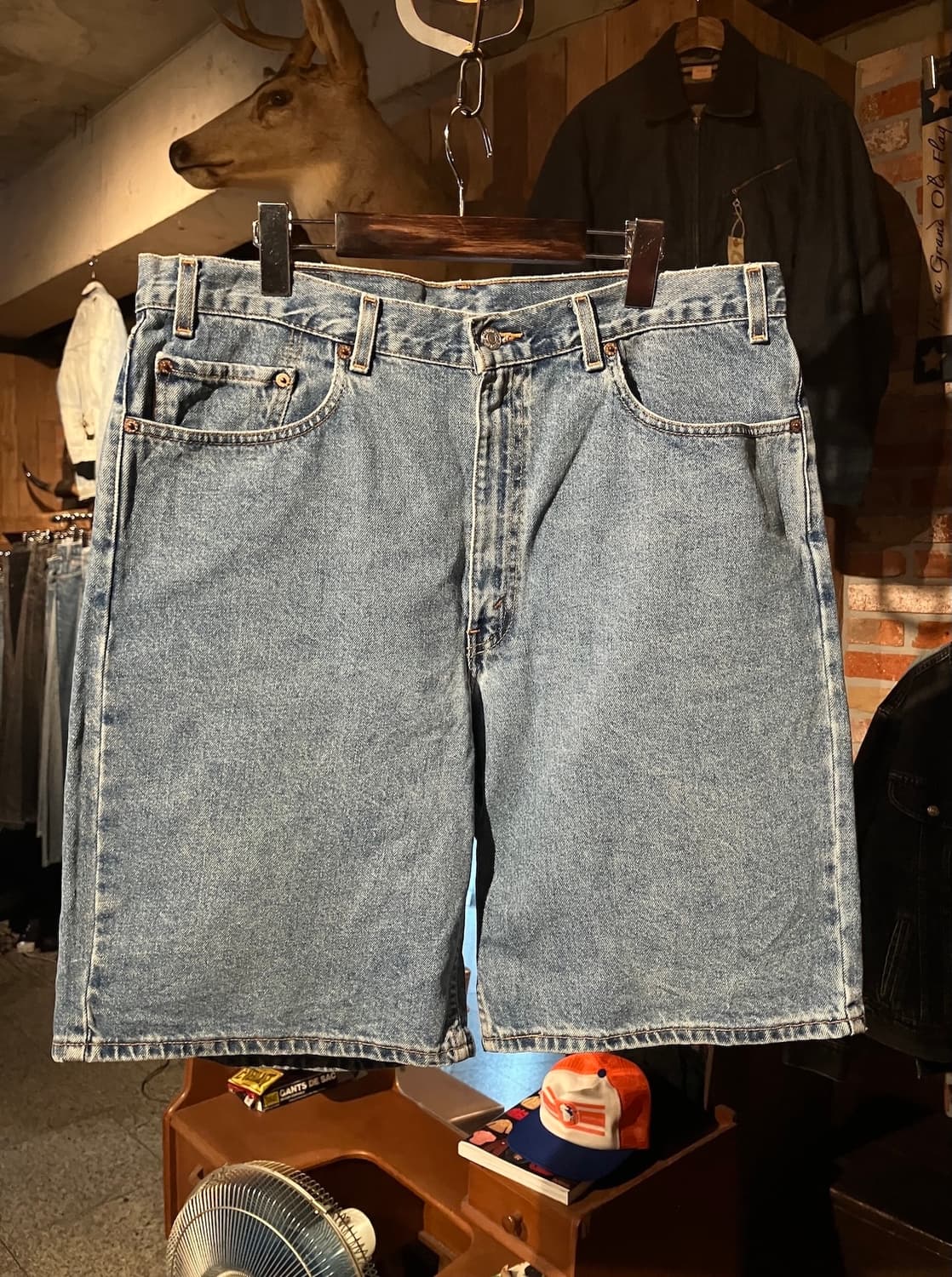 00s 빈티지 리바이스 550 데님 쇼츠 하프 팬츠 상품이미지2