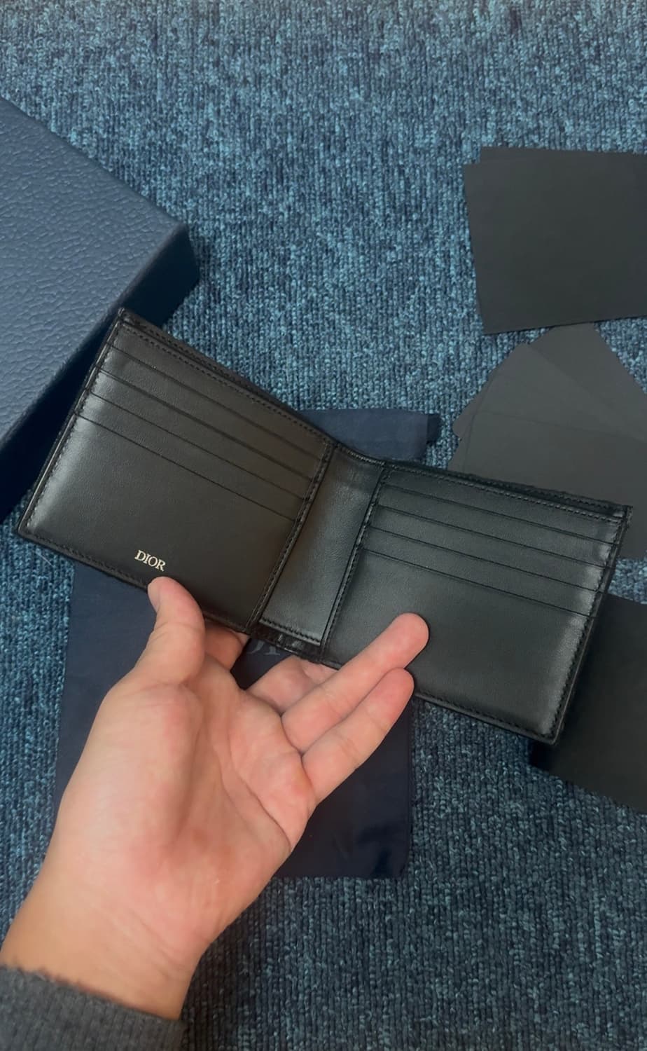디올 오블리크 반지갑 블랙 상품이미지4