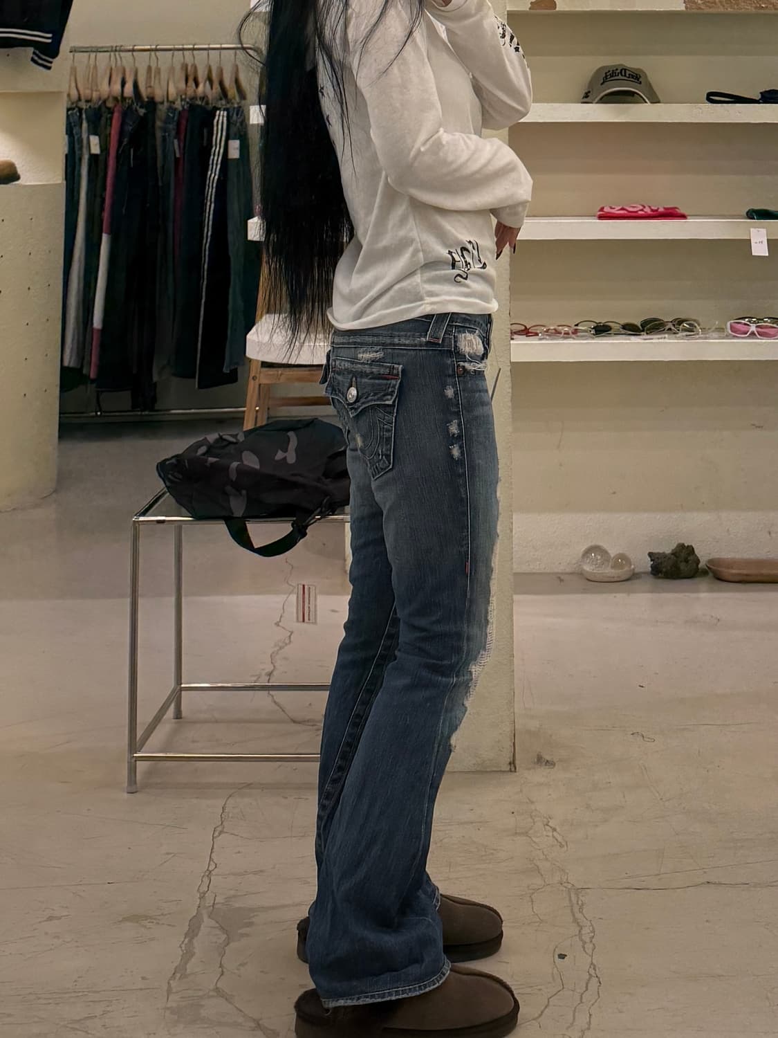 트루릴리젼 부츠컷 디스트레스드 데님팬츠 U1245 상품이미지2