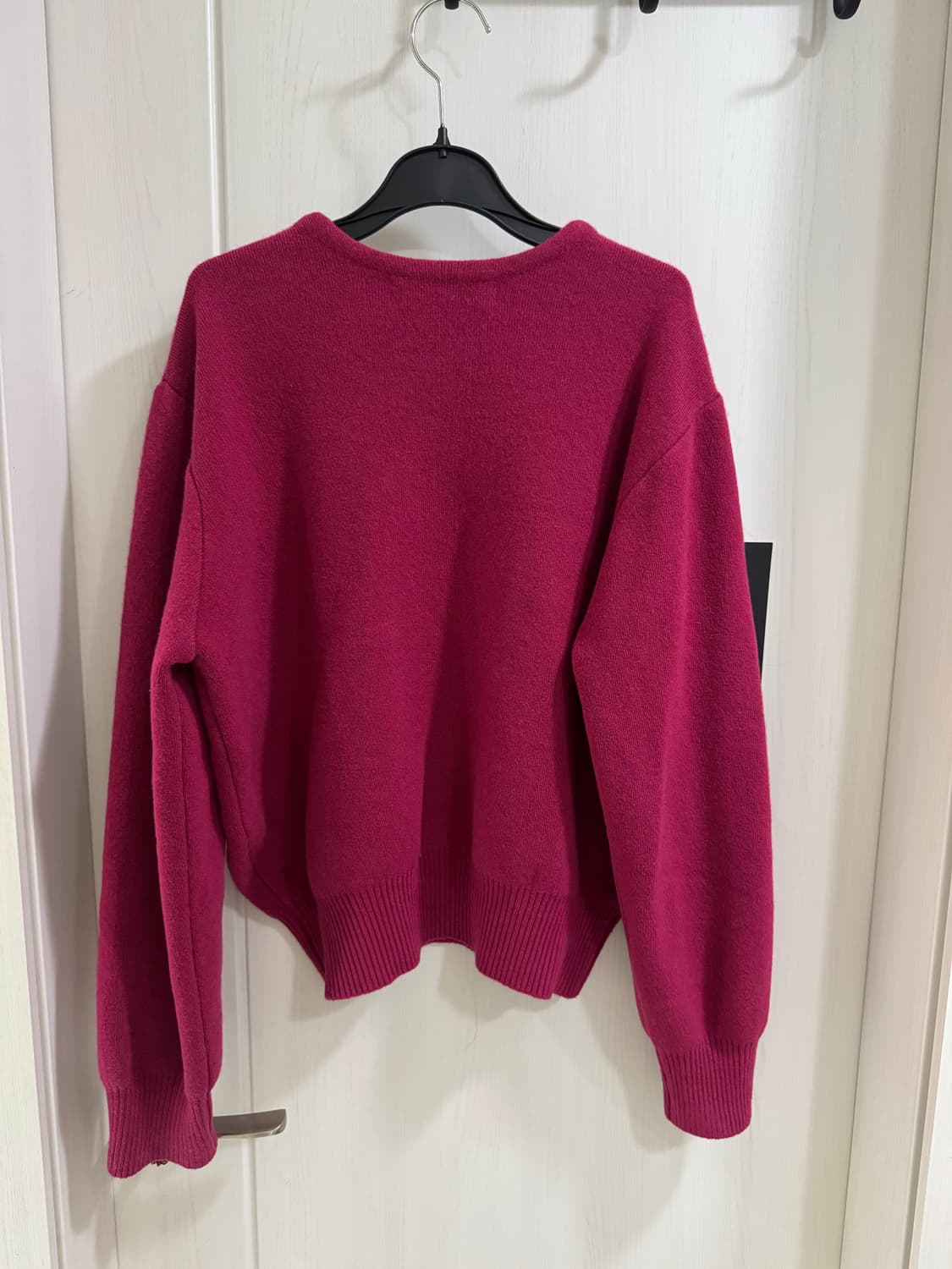 문달 베이직 라운드니트 마젠타 M 상품이미지5