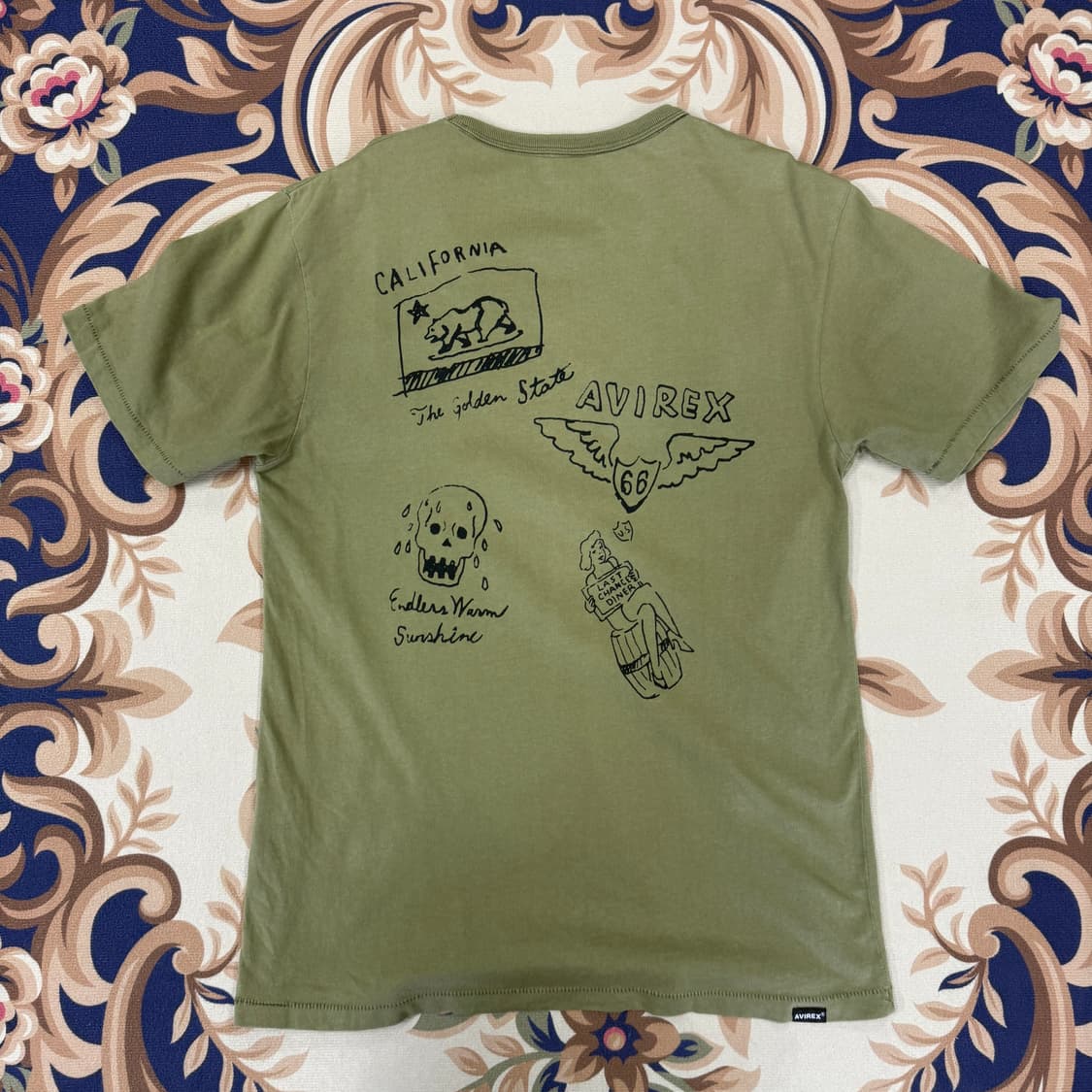 (M)JPN 아비렉스 Avirex 밀리터리 티셔츠(올리브) 상품이미지6