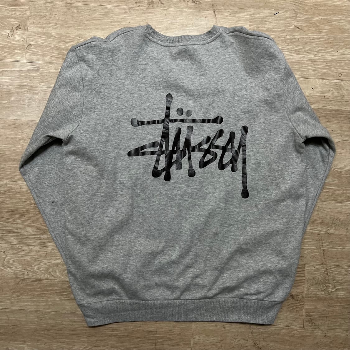 스투시 스탁 빅로고 맨투맨 크루넥 티셔츠 [그레이] 2XL/110ㅜ 상품이미지5