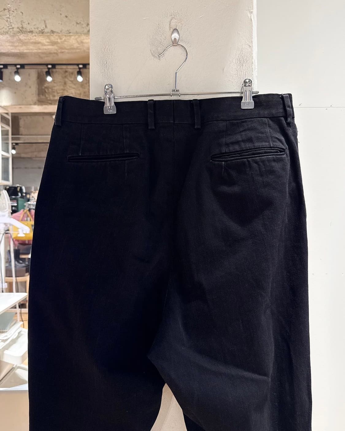 니트 블랙 핀턱 코튼 팬츠  상품이미지5