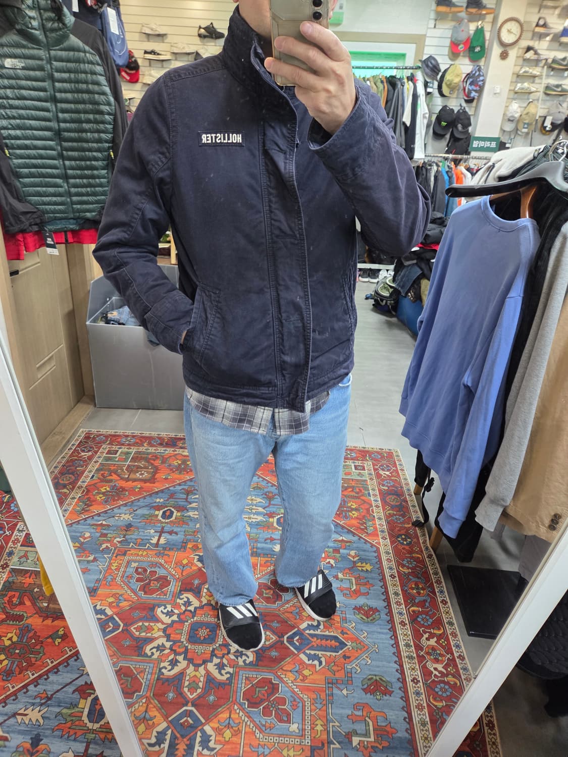 홀리스터 빈티지 울프죠 워크웨어 셰르파 코튼자켓 xl 상품이미지7