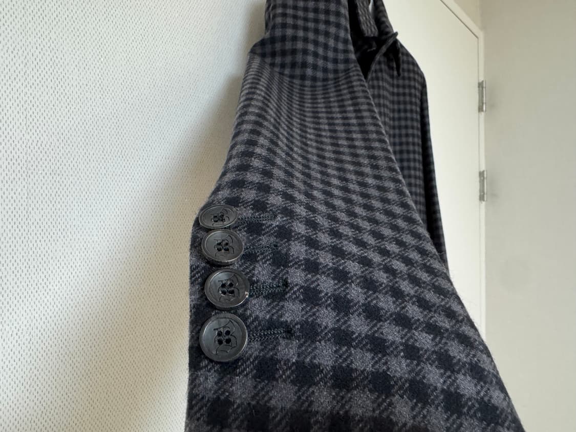 브리오니 체크 코트 상품이미지4