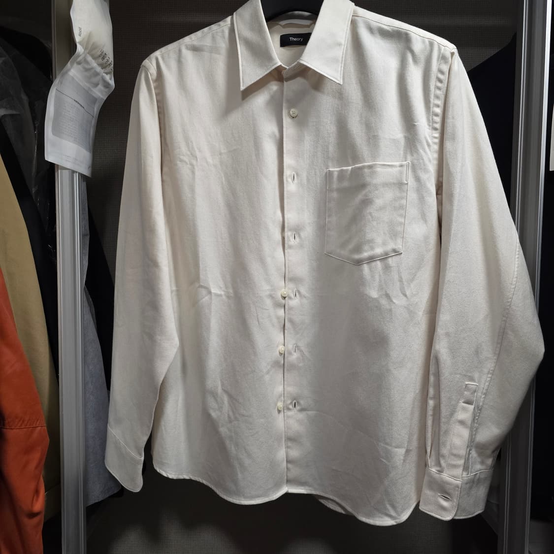 새제품]띠어리 위켄드 플란넬 셔츠 / 아이보리 / L 상품이미지1