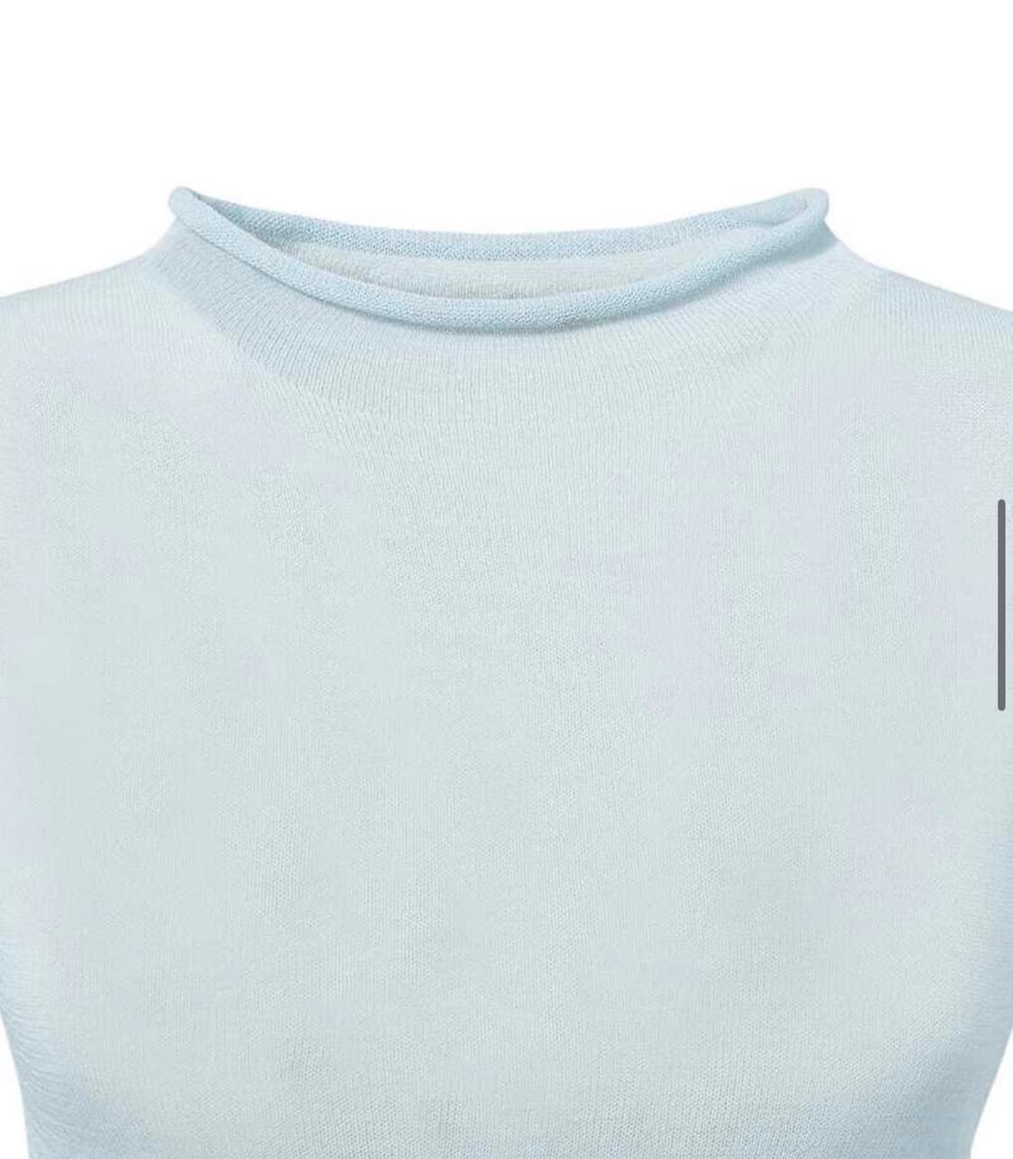 아모멘토 크롭니트 블루 상품이미지2