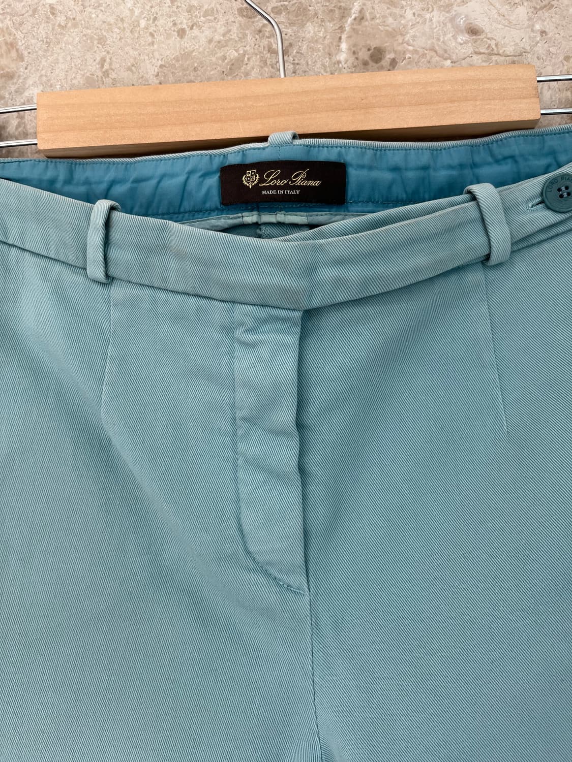 로로피아나 46사이즈 하늘색 면바지 정품 상품이미지3