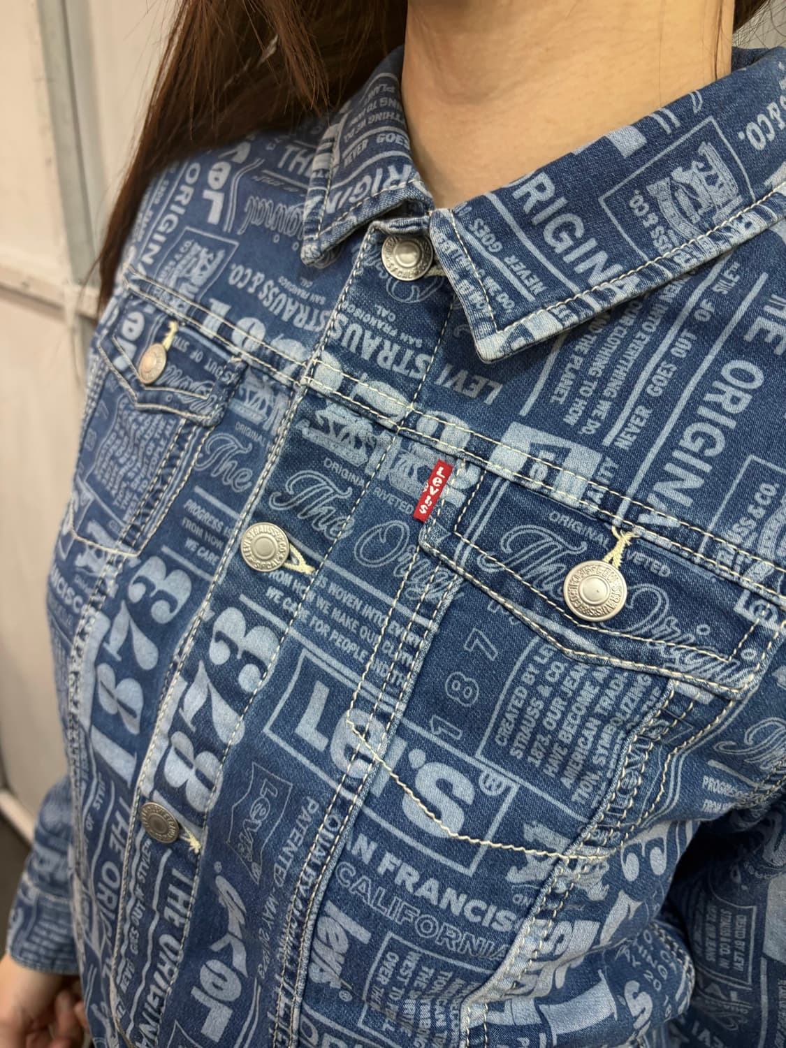 00s LEVIS girlz denim tracker jacket 상품이미지5