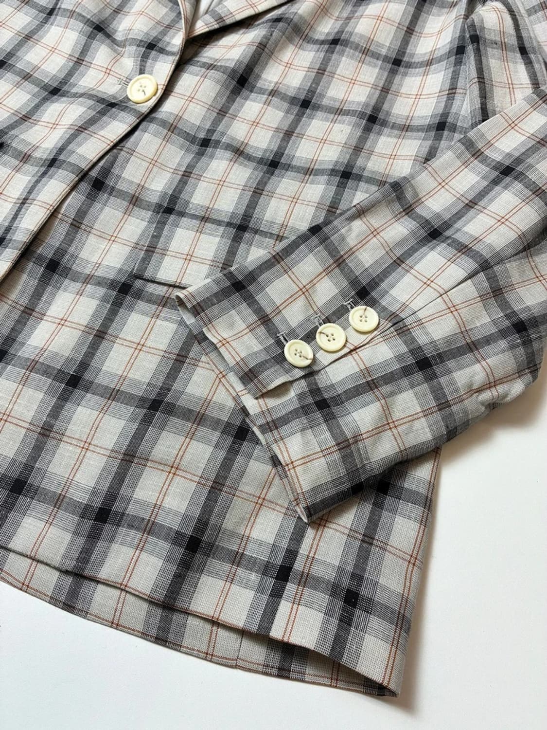 스튜디오 니콜슨 18ss 린넨 블렌드 체크 블레이저 PN8268 상품이미지4