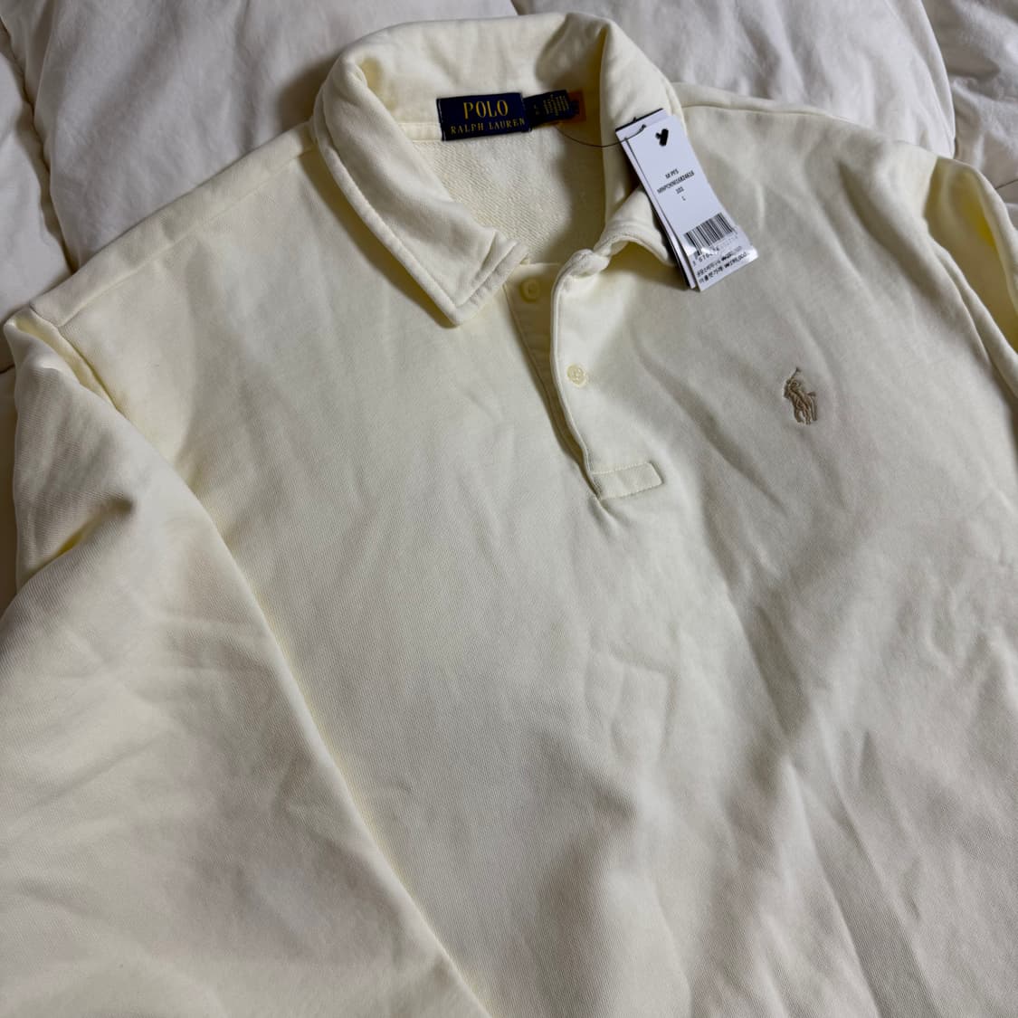(L) 폴로 랄프로렌 카라넥 맨투맨 긴팔티 베이지 상품이미지2