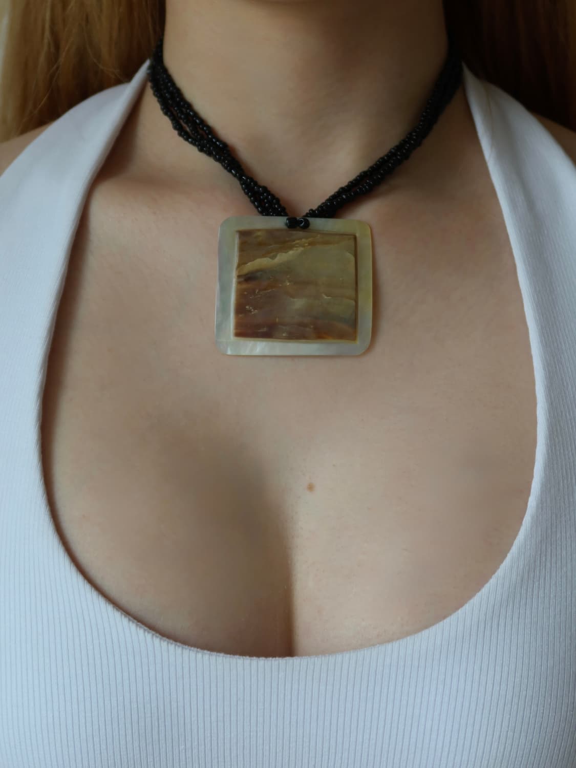 square stone necklace 상품이미지1