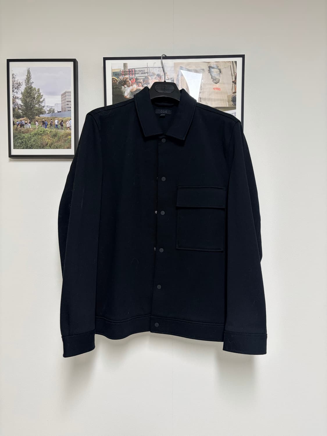 [S] [M] COS 블랙 코튼 트윌 셔츠 자켓 상품이미지1
