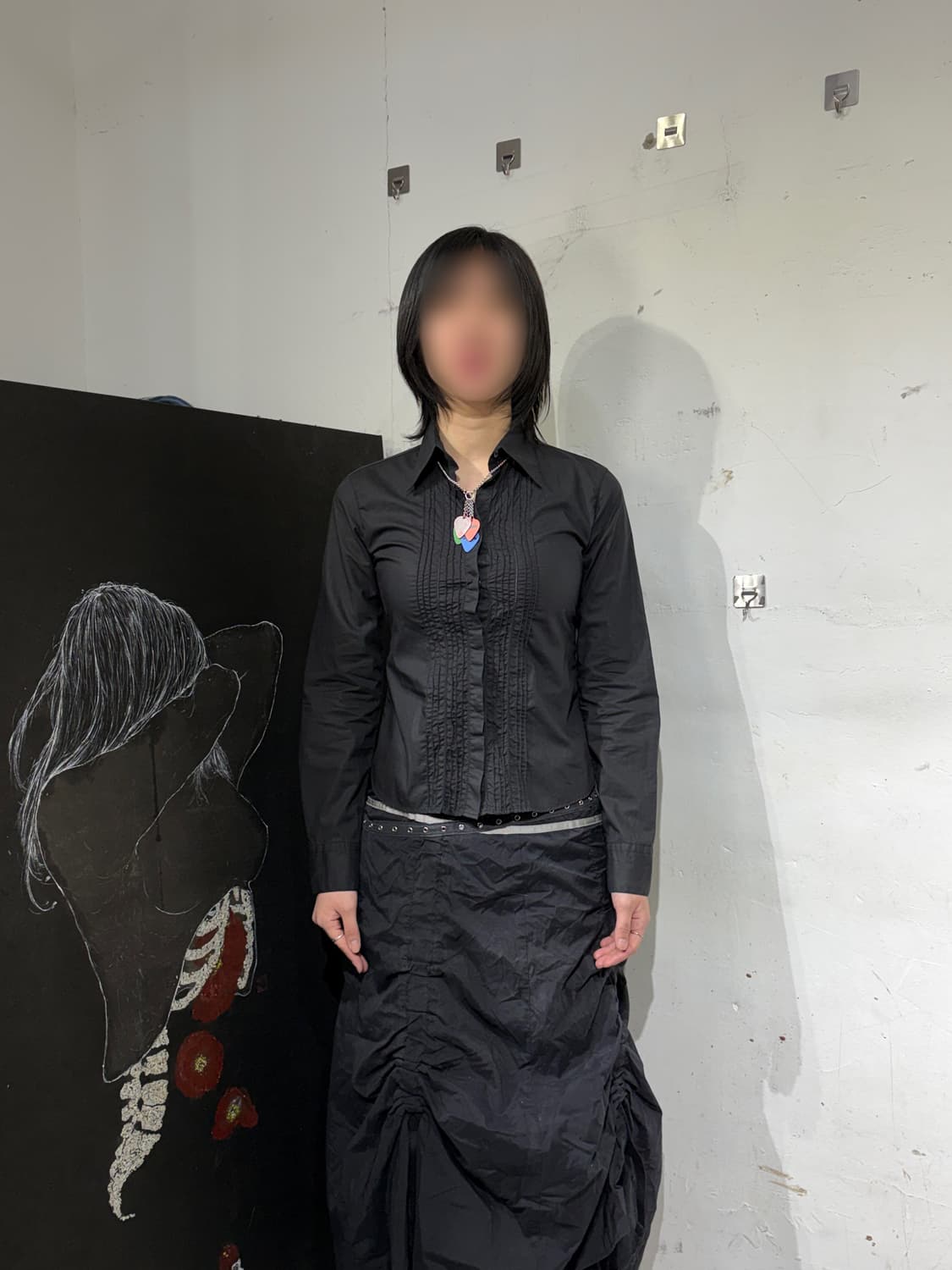 엠프리오 아르마니 고딕 패턴 프릴 셔츠 S 상품이미지1