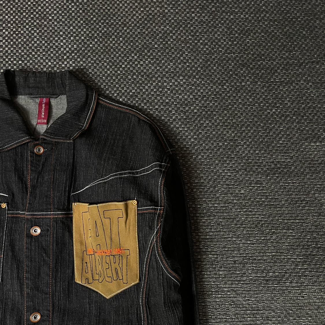 플래티넘 후부 팻알버트 흑청 데님 셔츠 자켓 105 상품이미지3