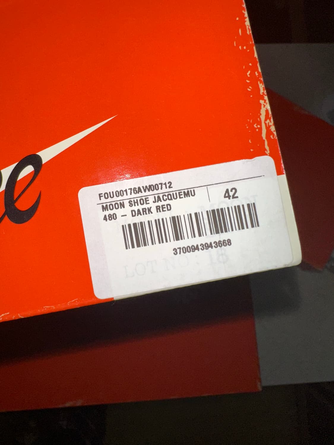 Jacquemus x Nike 문슈즈 42 캐시미어 레드 상품이미지6