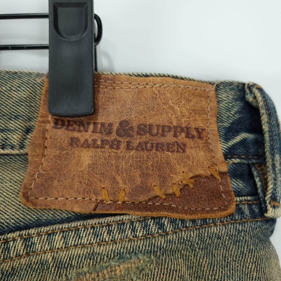 [데님앤서플라이] 빈티지 워시드 데미지 패치 워크 데님 팬츠 P01618 상품이미지6