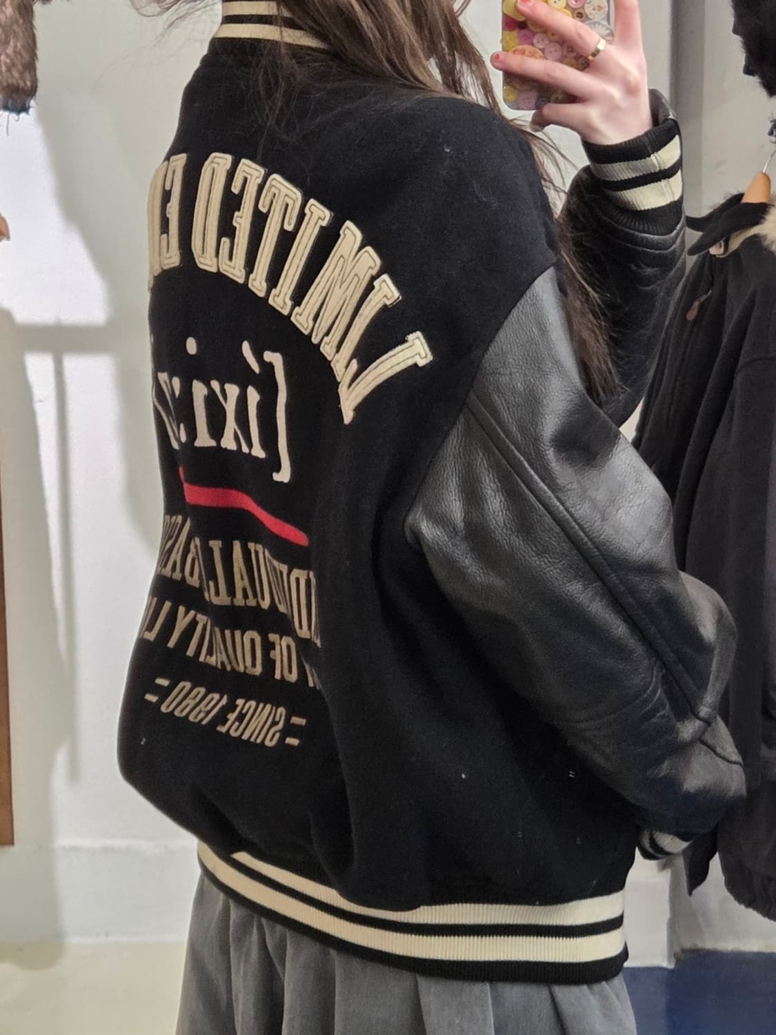 ixiz japanese 소가죽 바시티 자켓 상품이미지2