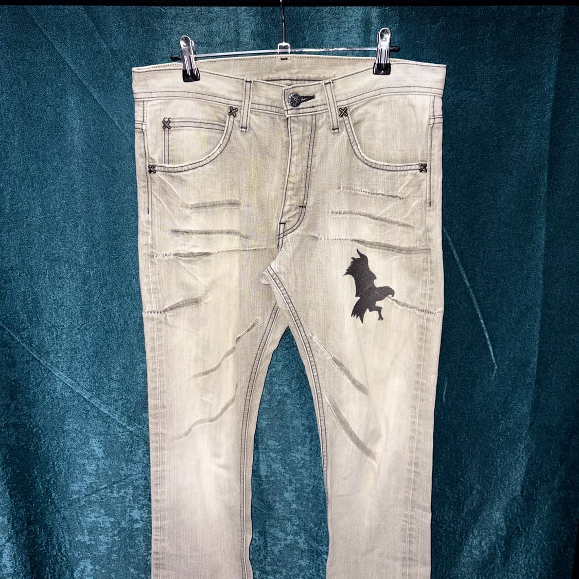 (31) Lee 라이더스 독수리 프린팅 그레이 진 made in JAPA 상품이미지2