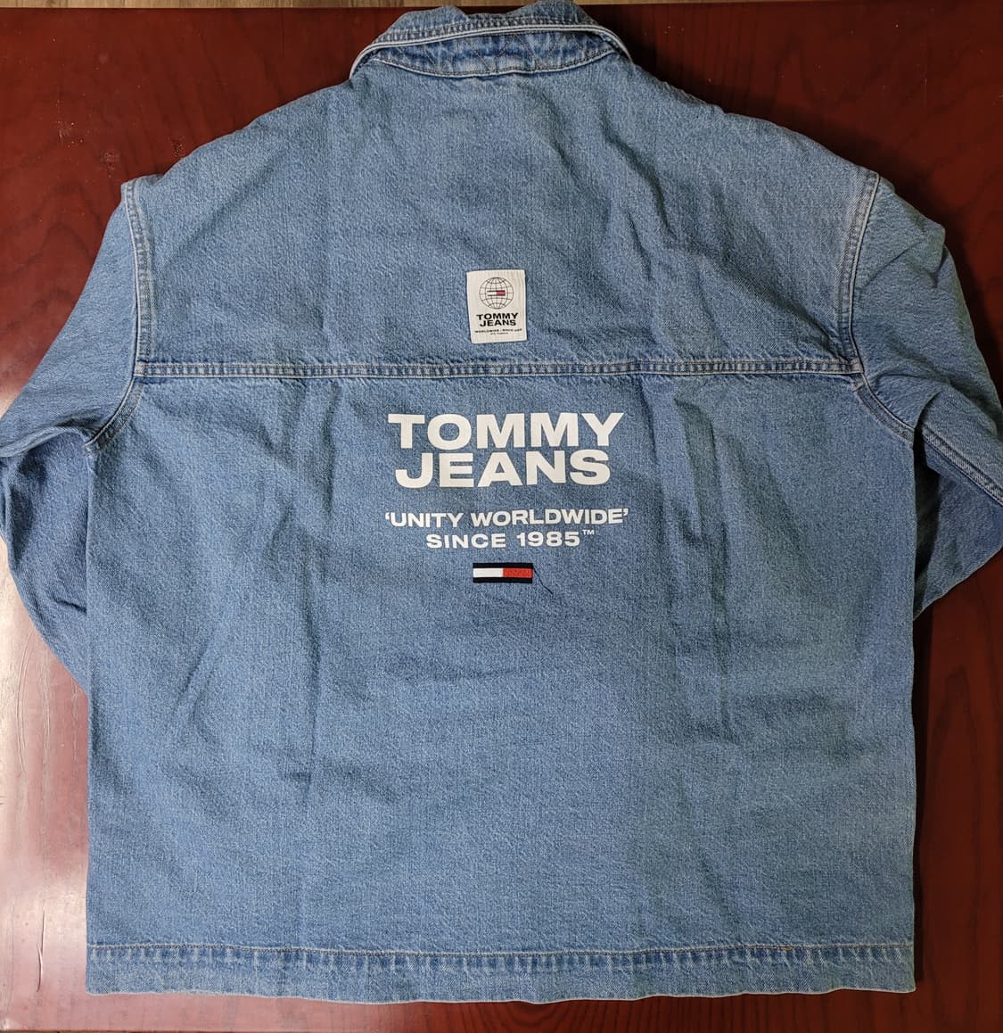 타미진스 백 프린팅 데님 초어 자켓 상품이미지5