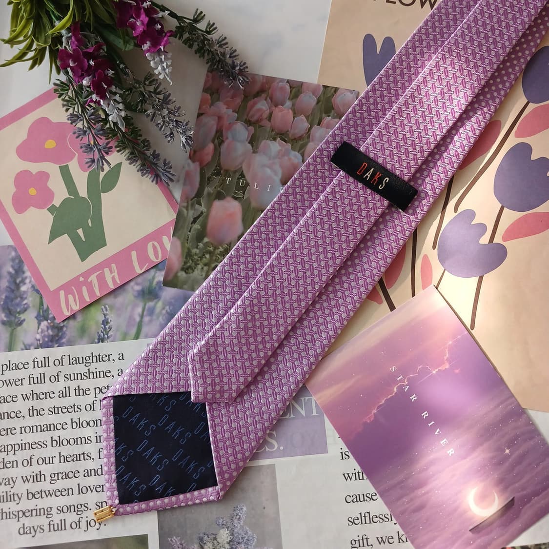 닥스 실크&폴리 핑크 자카드 넥타이 9cm A+등급 A18880
 상품이미지4