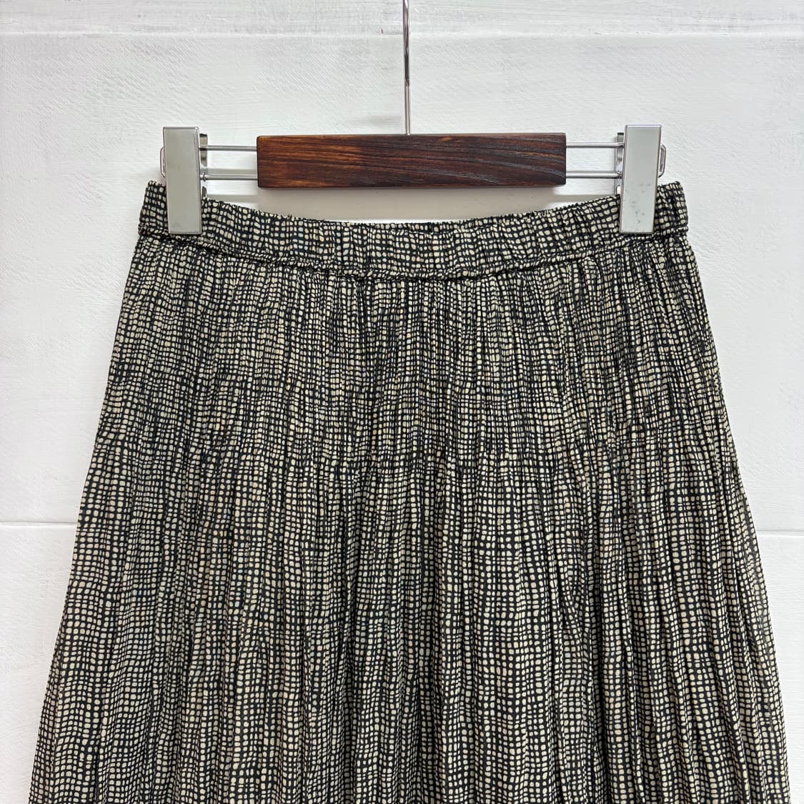 잔 체크 플리츠 디테일 페어리 미디 스커트 JPN 상품이미지2