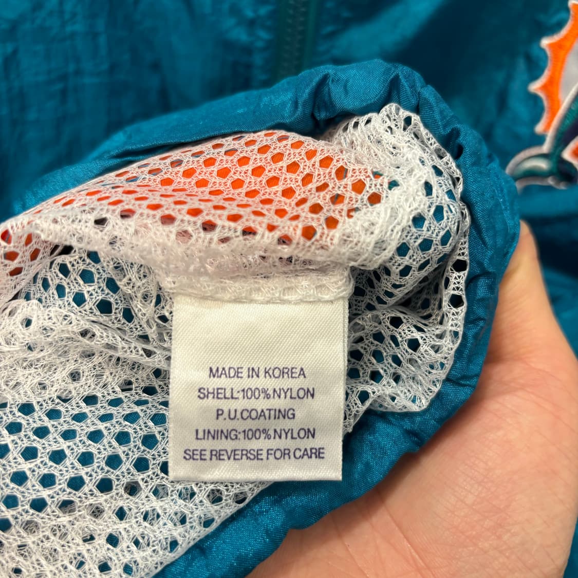 스타터 X NFL 90s 올드스쿨 마이애미 돌핀스 바람막이 XL 상품이미지8