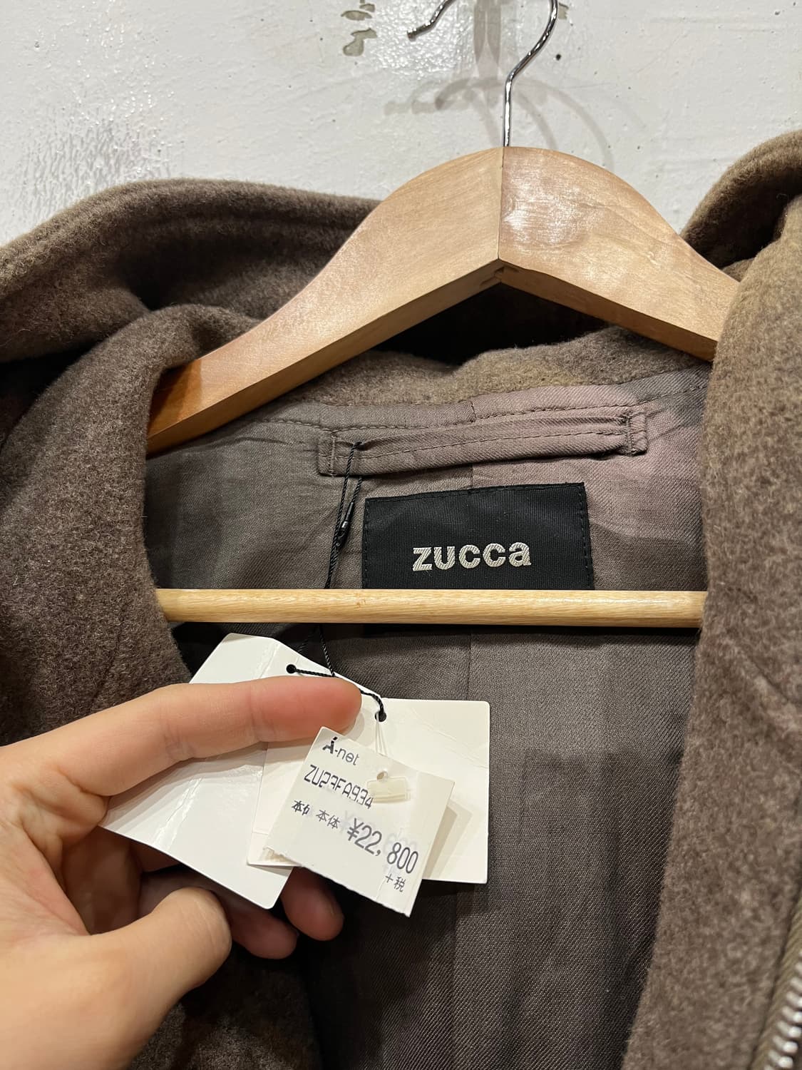 ZUCCA 주카 울 후디 코트 우먼즈 S 상품이미지8