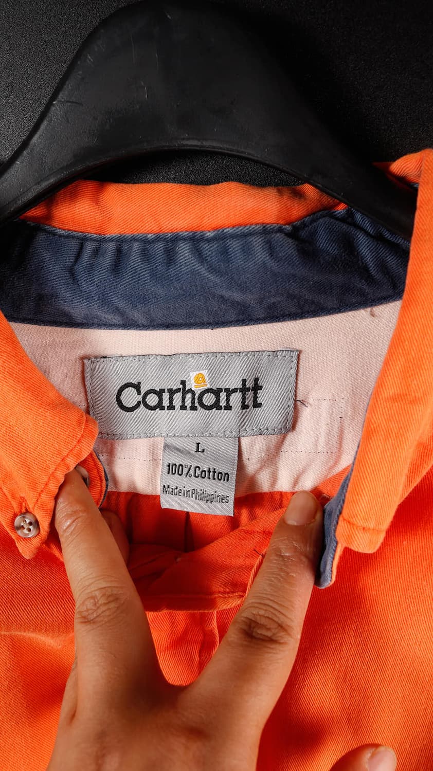 칼하트 원포켓 셔츠 오렌지 상품이미지4