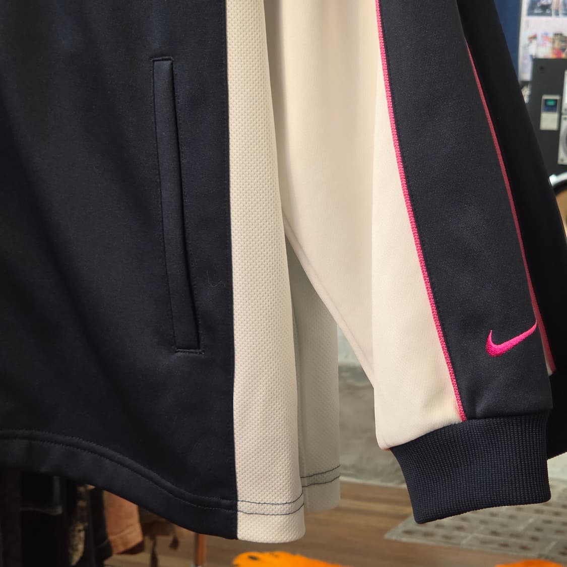 나이키 일본판 핑크 네이비 져지 트랙탑 상품이미지5