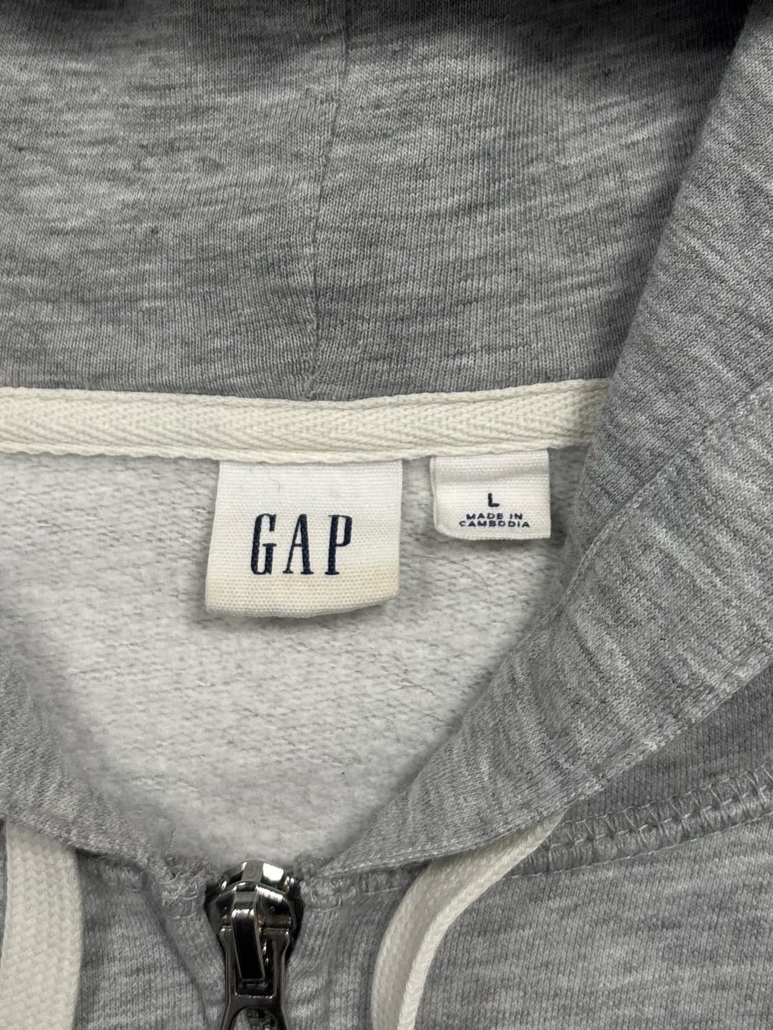 갭 빅로고 그레이 후드집업 상품이미지5
