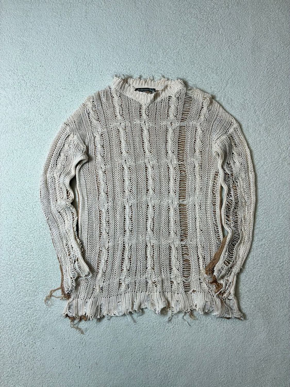 앤더슨벨 린넨 코튼 그런지 레이어드 니트 PN6855 상품이미지1