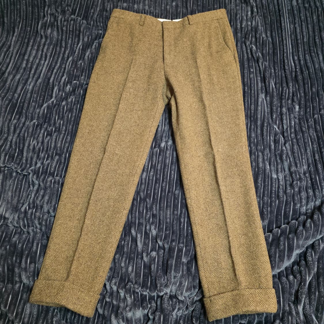 폴로 포르투갈메이드 브라운 헤링본팬츠 34/33 상품이미지1