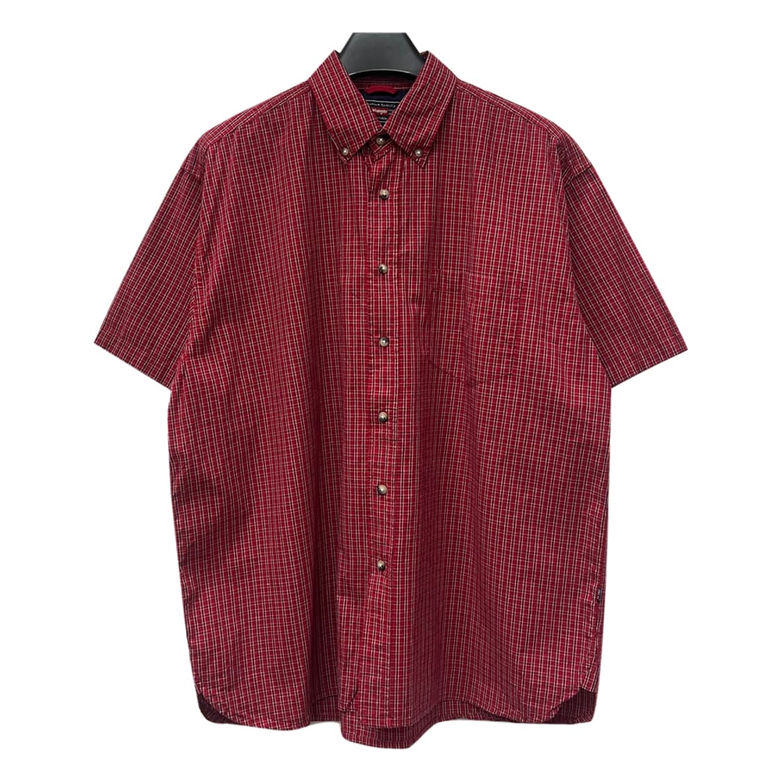 랭글러 프리미엄 버튼 다운 잔 체크 반팔 셔츠 남방 XL 상품이미지1