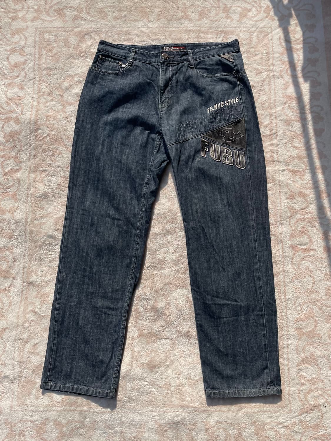 FUBU Embroidered Denim Jeans  상품이미지3