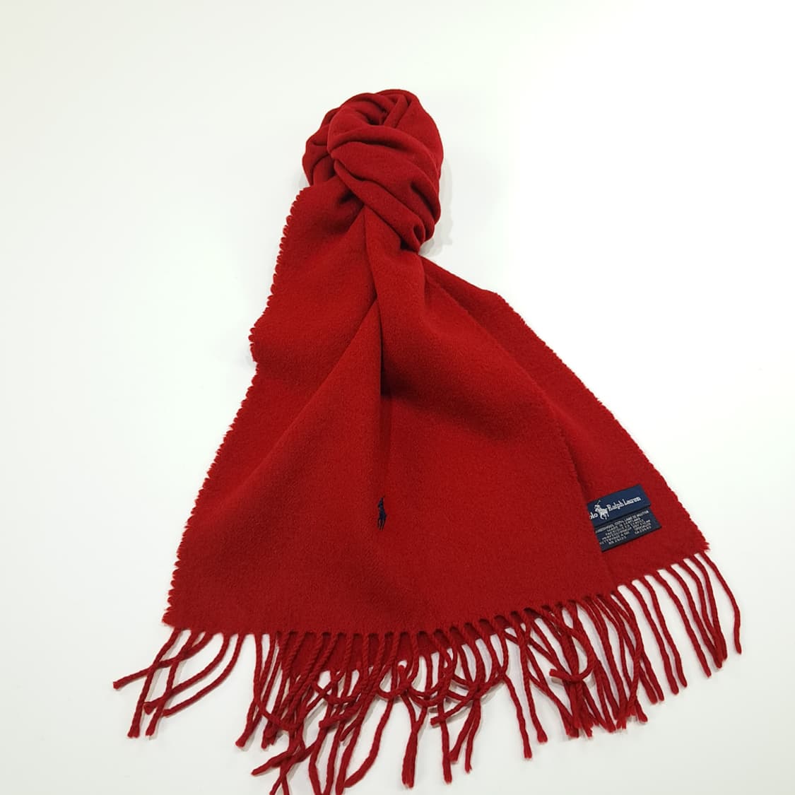 MX271 폴로 랄프로렌 레드 램스울 목도리 머플러 상품이미지2