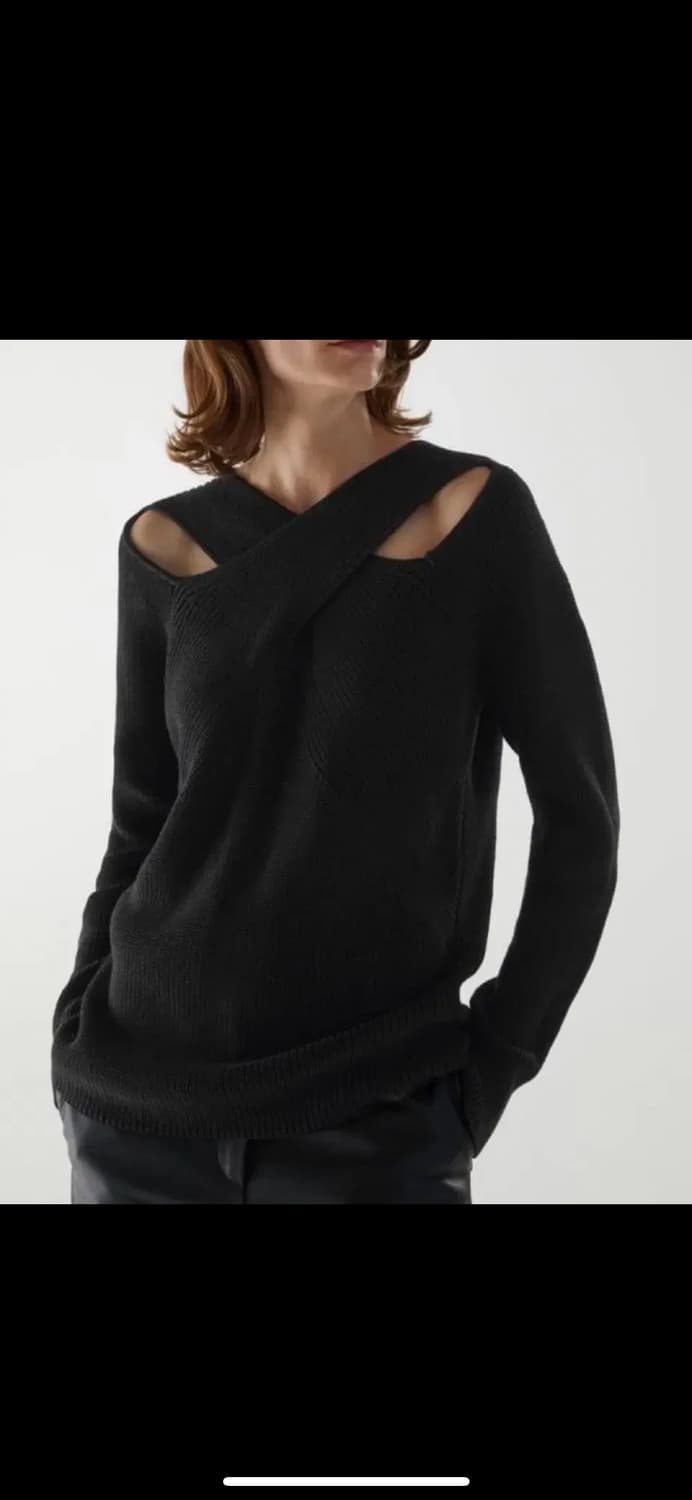 COS 코스 꼬임 니트 드레이프 패널 트임 컷아웃 상품이미지1