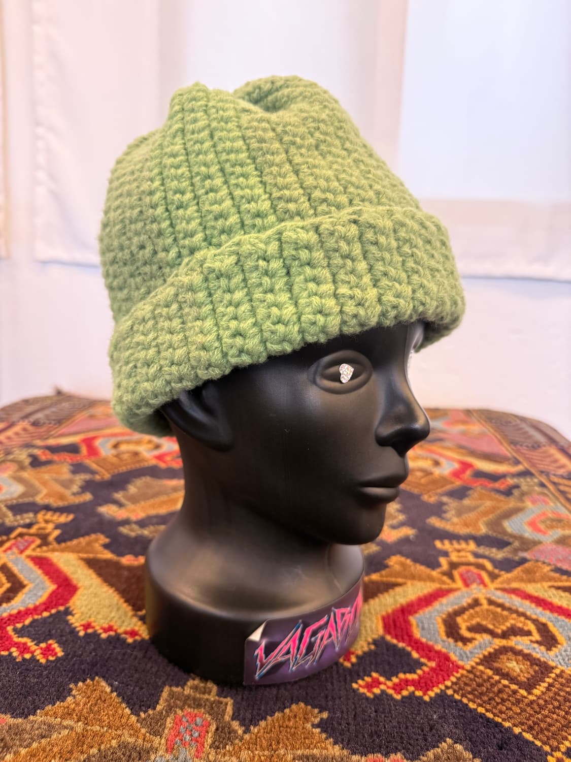 와사비색 하드니트 비니 상품이미지4