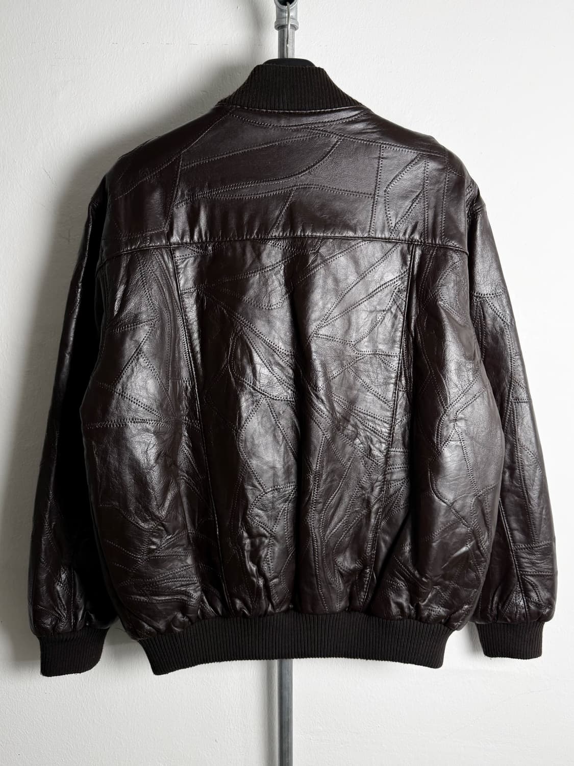 Vintage Patchwork Leather Jacket 상품이미지3