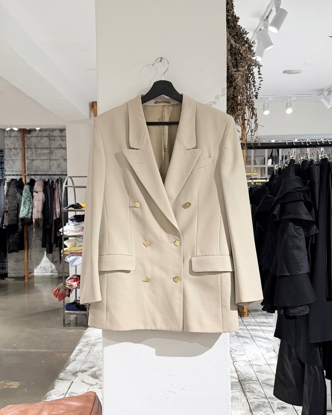 버버리 베이지 더블 브레스티드 블레이저 상품이미지1