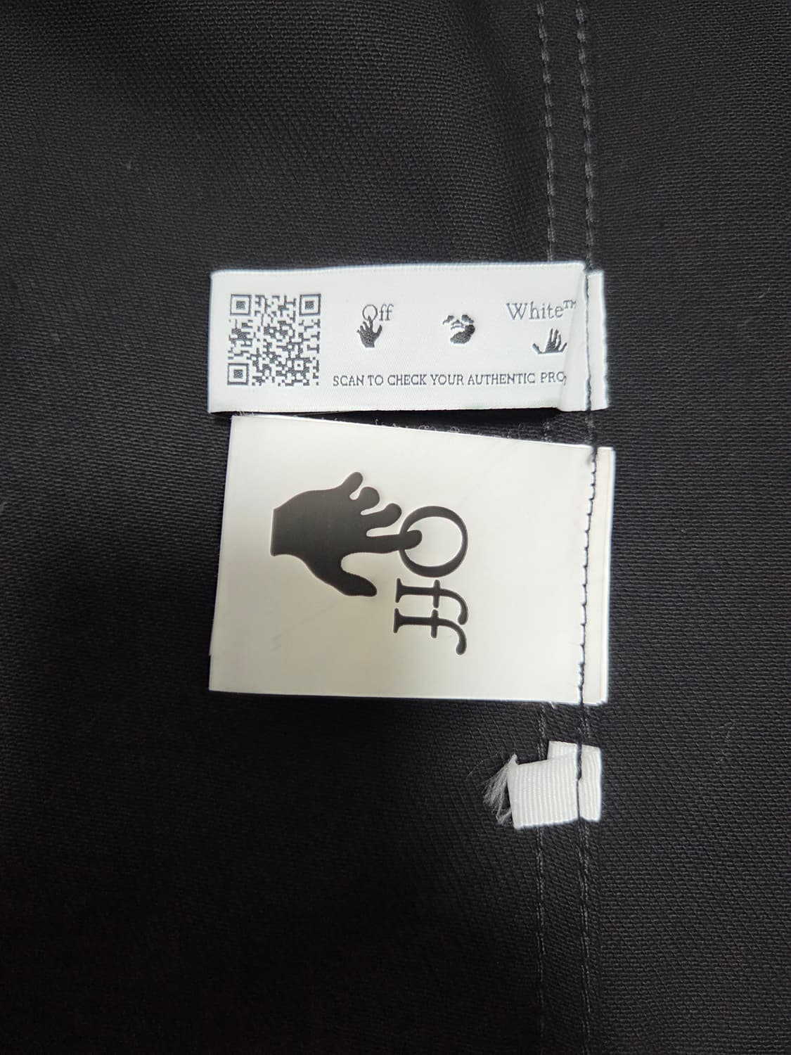 오프화이트 싱글애로우 데님셔츠 블랙 상품이미지4