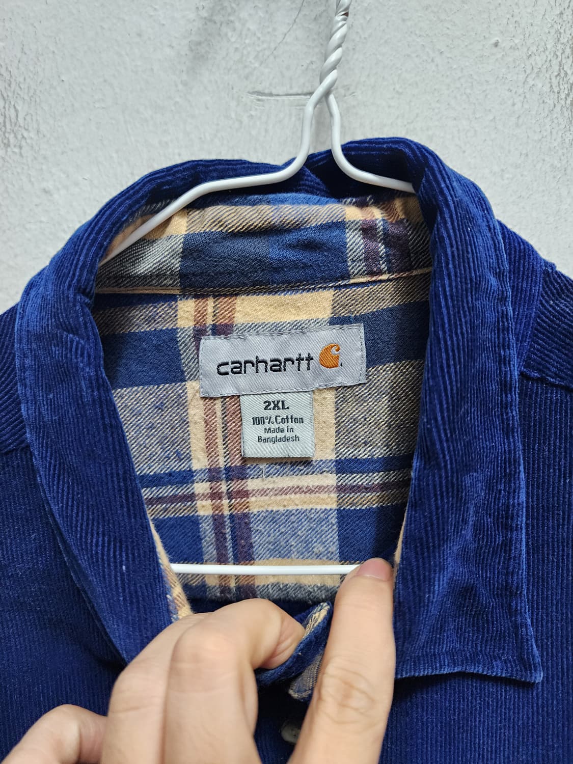 칼하트 블루 코듀로이 셔츠  상품이미지3