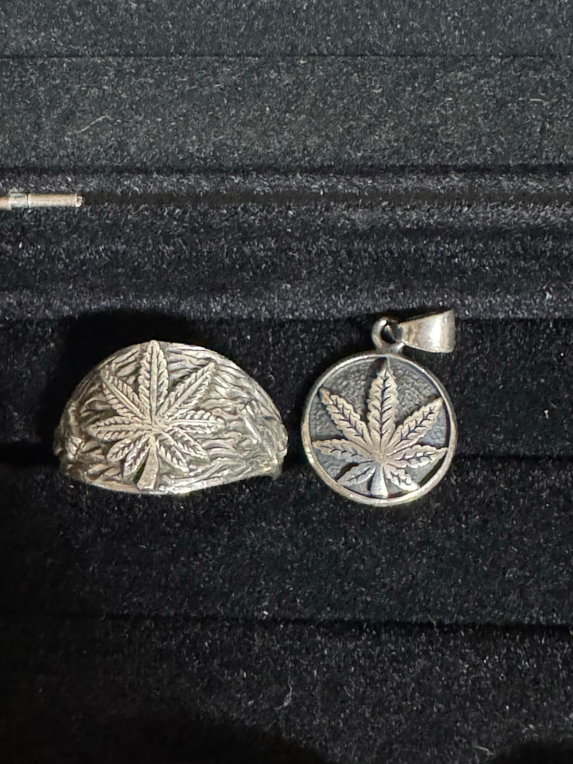 925 은 마리화나 반지 펜턴드 일괄  상품이미지1