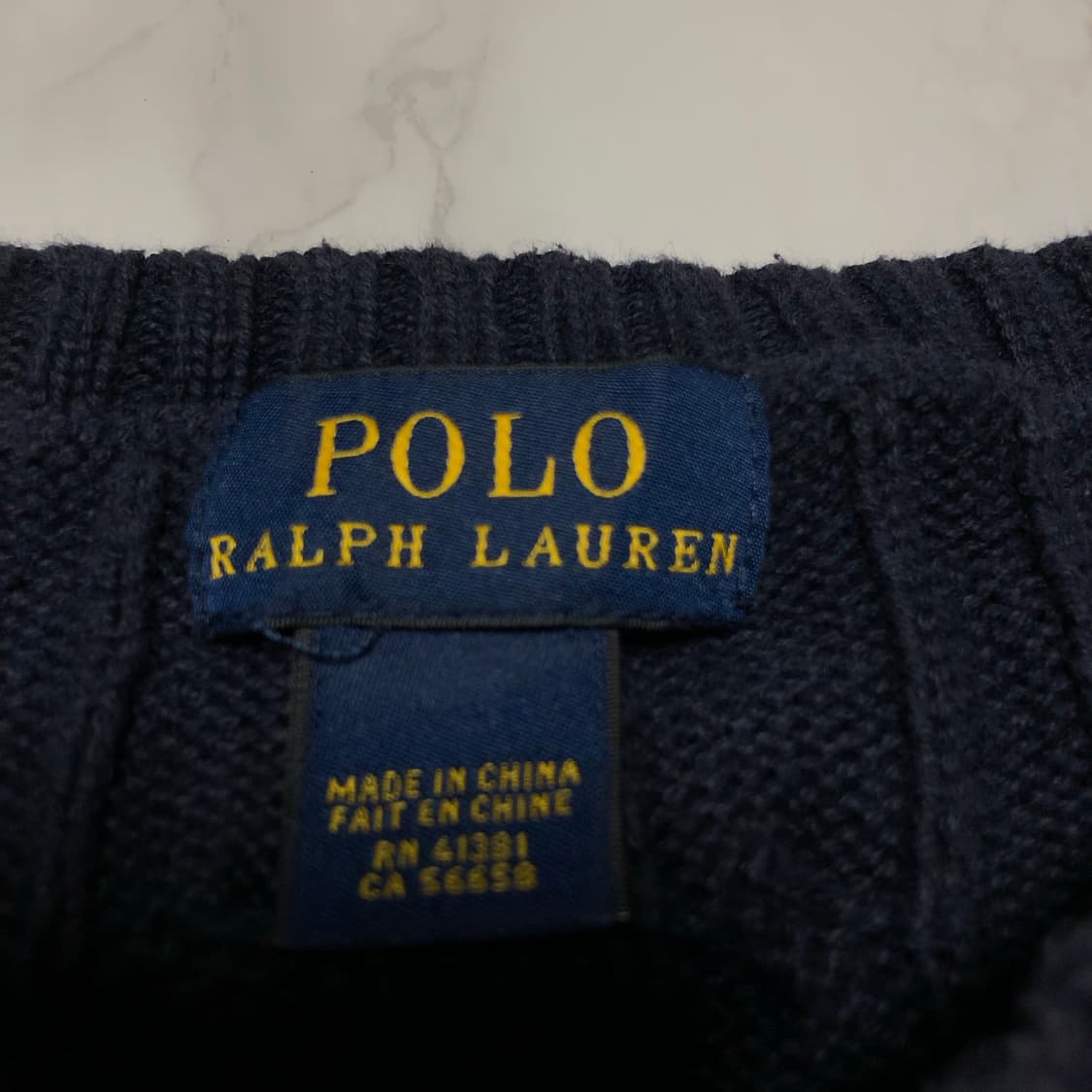 폴로 랄프로렌 꽈배기 니트 네이비 깔끔 상품이미지4