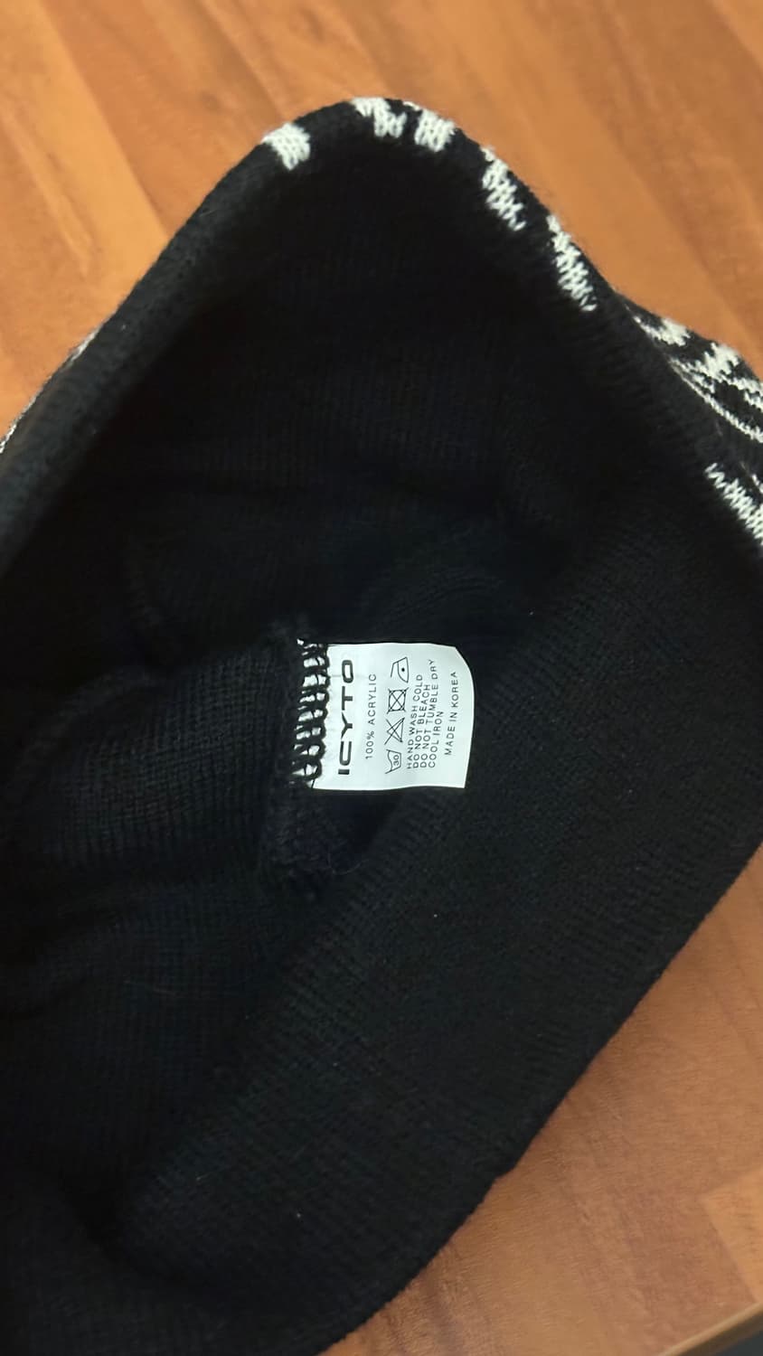 아이시토 ICYTO Spiral Beanie 스파이럴 비니 블랙 상품이미지2