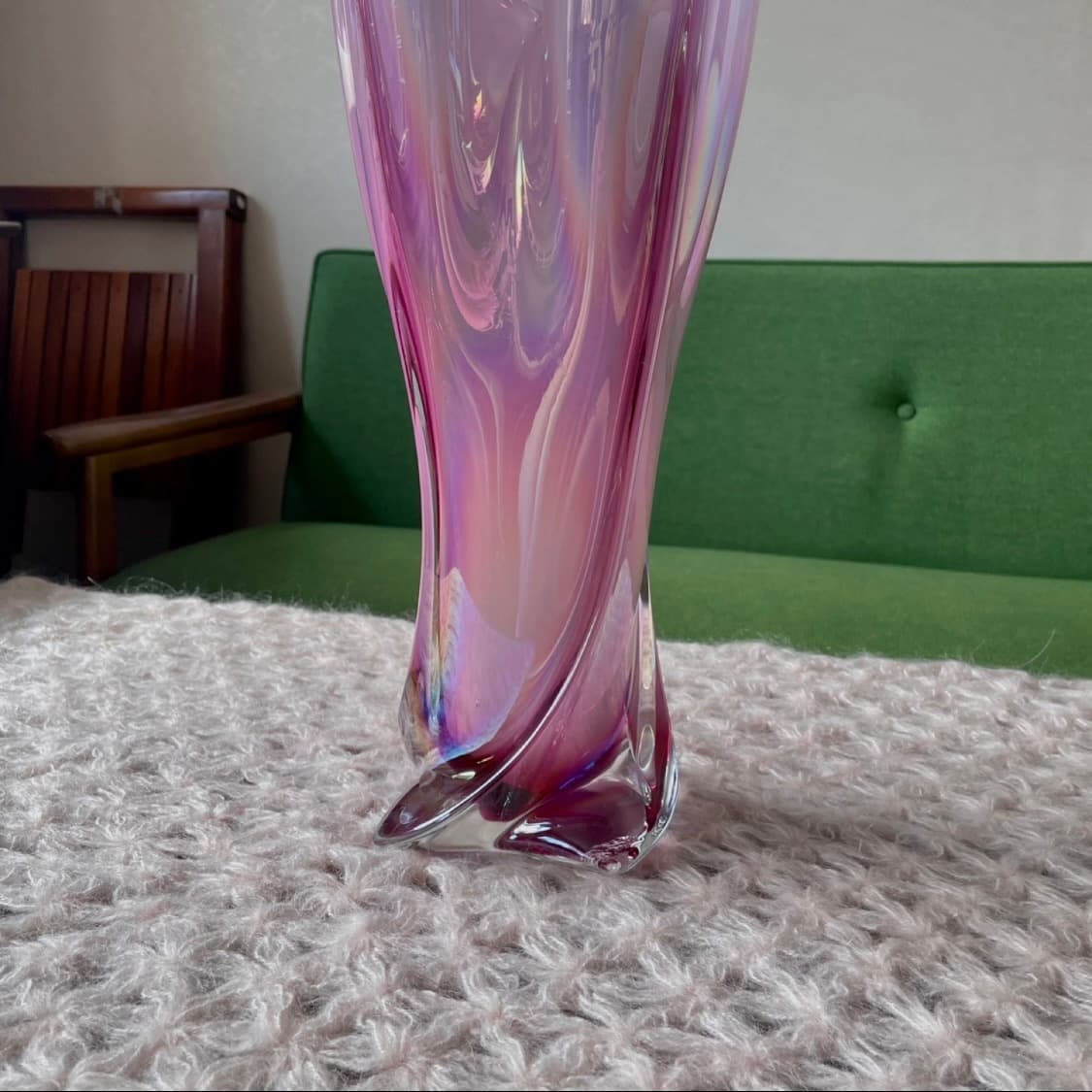 [70’s Vintage Vase] 빈티지 블로운 글라스 돌핀 유리 화병 상품이미지6
